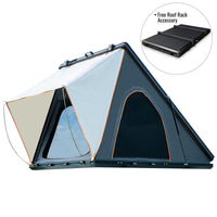 Thumbnail for Trustmade Luxurious Triangle Aluminium Black Hard Shell Grey Rooftop Tent for Camping