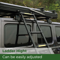 Thumbnail for Trustmade Triangle Aluminium Black Hard Shell Grey Rooftop Tent with Roof Rack Scout Plus Series