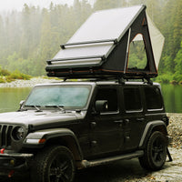 Thumbnail for Trustmade Luxurious Triangle Aluminium Black Hard Shell Grey Rooftop Tent for Camping