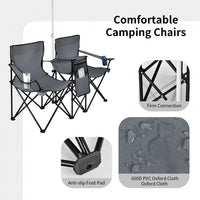 Thumbnail for Portable Folding Picnic Double Chair With Umbrella