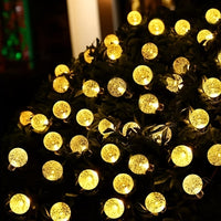 Thumbnail for Big Bulb Solar Bubble Light String; 1inch Waterproof Solar Outdoor Light Strip