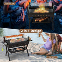 Thumbnail for Barbecue Charcoal Grill with Wind Guard Seasoning Racks