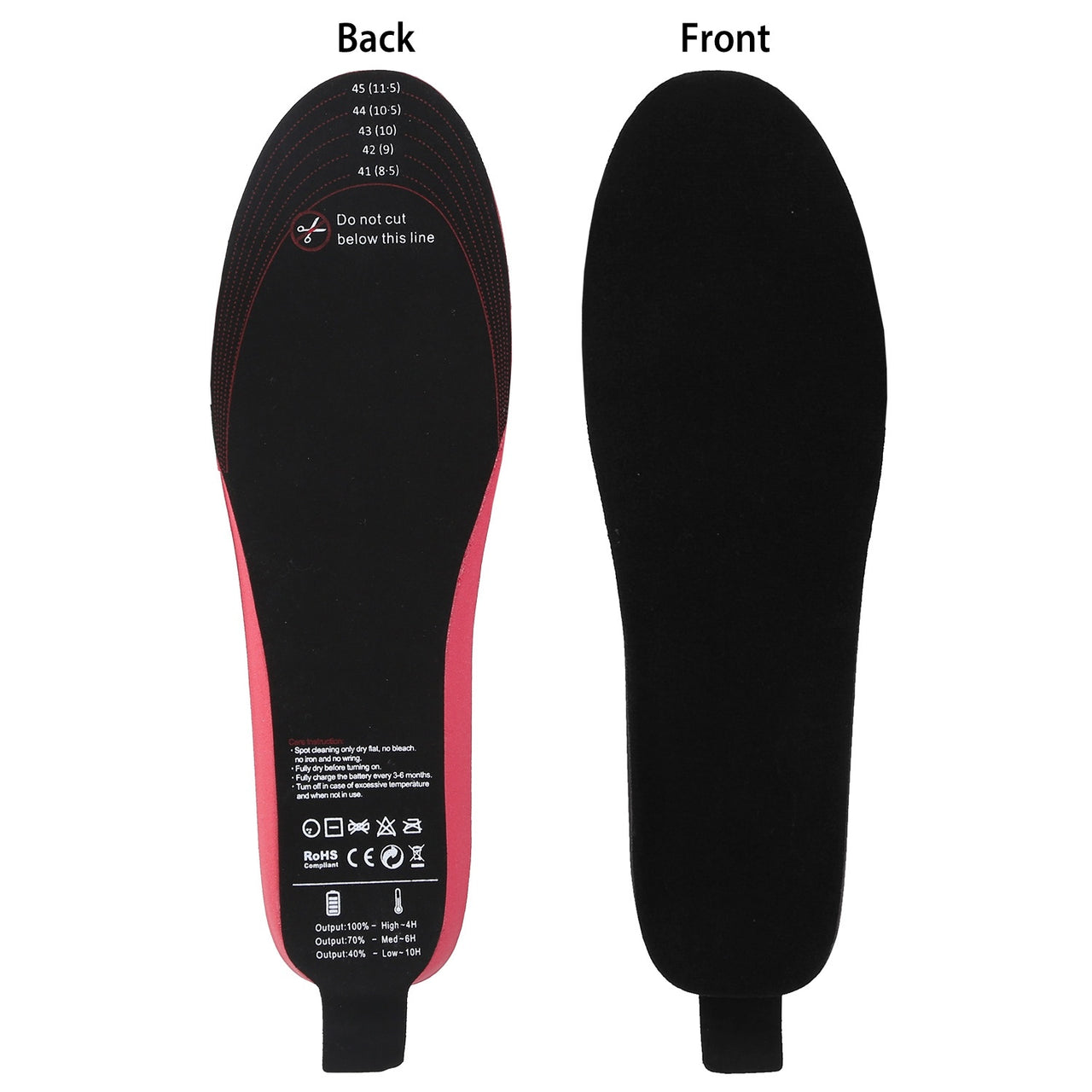 Heated Insoles, Electric Foot Warmer 3000mAh Rechargeable Battery