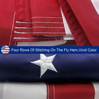 Thumbnail for American Flag 10x15 ft, 8x12 ft, 6x10 ft, 5x8 ft, 4x6 ft, 3x5 ft, 2x3 ft, Outdoor Heavy Duty-Embroidered Stars- Sewn Stripes-Fade Resistant- Brass Grommets- All Weather