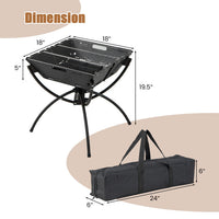 Thumbnail for 3-in-1 Camping Campfire Grill with Stainless Steel Grills Carrying Bag & Gloves