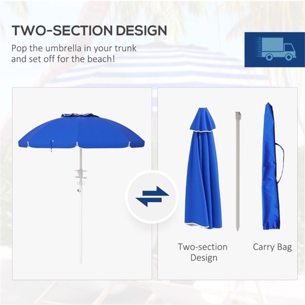 High Quality Beach Umbrella -Sapphire Blue