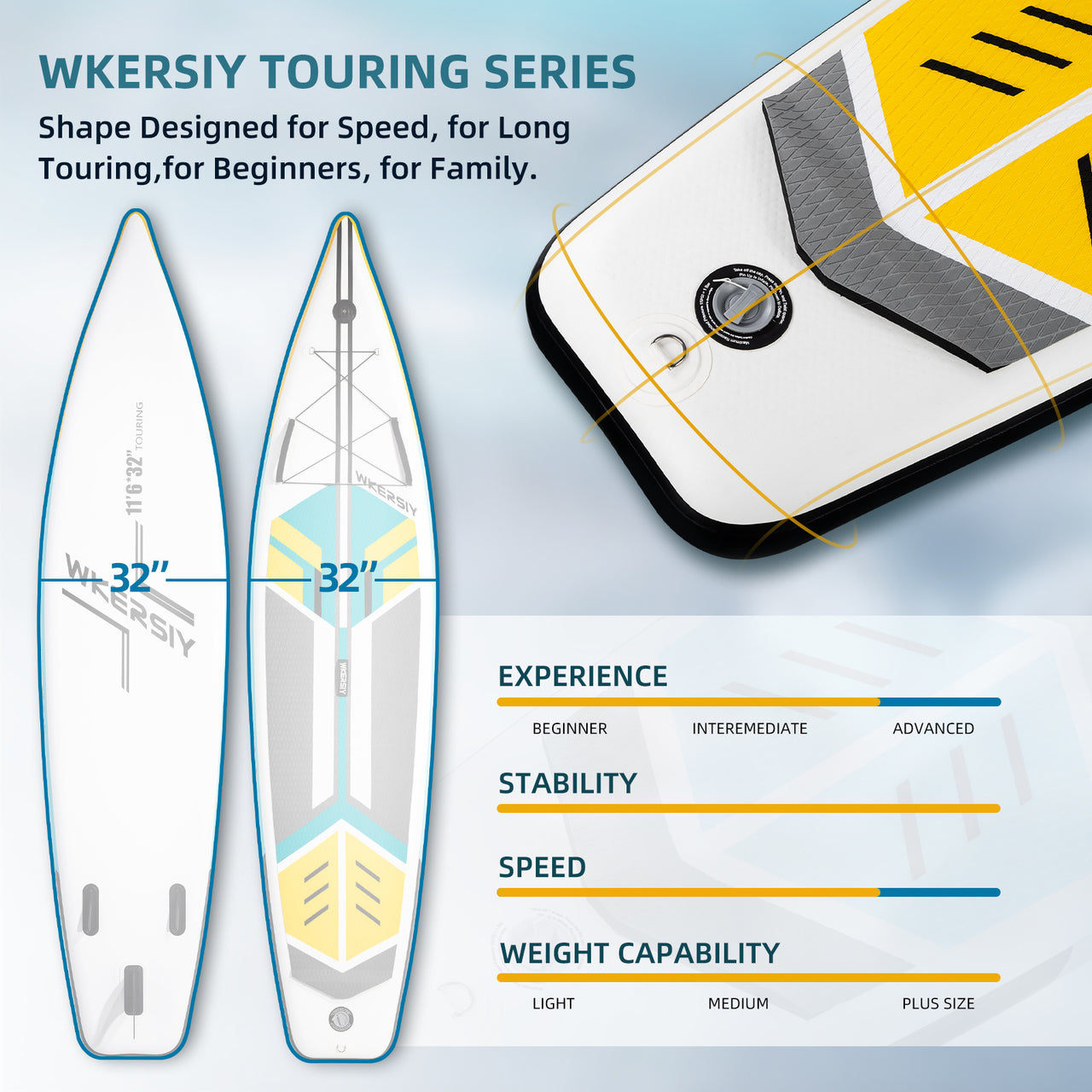 Inflatable Paddle Board 11'6" Touring SUP