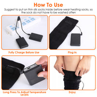 Thumbnail for Electric Heated Socks for Men Women-Battery Powered Heated Socks, Rechargeable