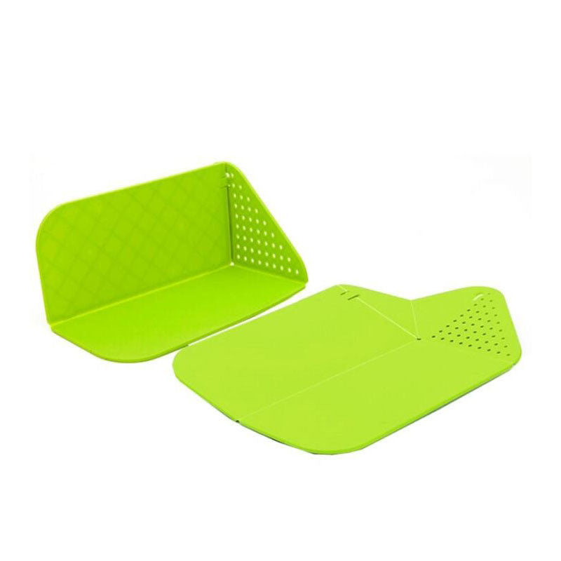 Foldable Chopping Board Rinse & Strainer - BPA-Free Plastic Multifunctional Cutting Board Mat