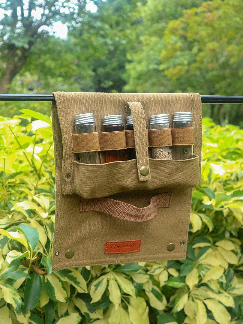 Portable Canvas Seasoning Bottle Storage Bag