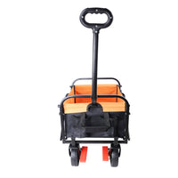 Thumbnail for Mini Folding Wagon Garden Shopping Beach Cart (brake+orange+black)