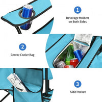 Thumbnail for Portable Folding Picnic Double Chair With Umbrella