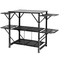 Thumbnail for VEVOR Camping Kitchen Table, One-piece Folding Portable Cook Station w/ Carrying Bag
