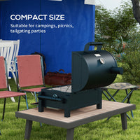 Thumbnail for Outsunny Charcoal BBQ Grill with 235 sq.in. Cooking Area, Tabletop Outdoor Barbecue with Ash Catcher and Built-in Thermometer