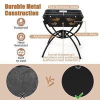 Thumbnail for 3-in-1 Camping Campfire Grill with Stainless Steel Grills Carrying Bag & Gloves