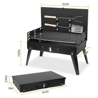 Thumbnail for Portable Foldable Suitcase Charcoal Grill 16.7x10x17.7in