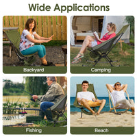 Thumbnail for Portable Camping Rocking Chair with Carry Bag, High Back