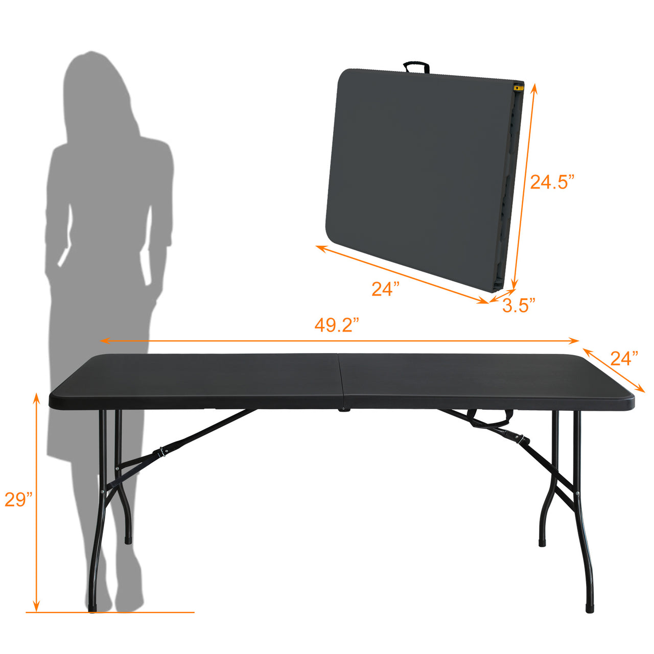 6ft Folding Portable Plastic Table