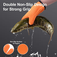 Thumbnail for Silicone Smoker Oven Gloves with Waterproof & Hangable Design