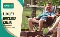 Thumbnail for Sunnyfeel Oversized Camping Rocking Chair for Adults, Luxury Padded Recliner