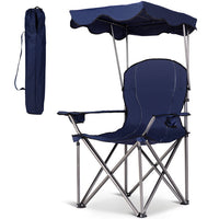 Thumbnail for Folding Beach Canopy Chair with Cup Holders