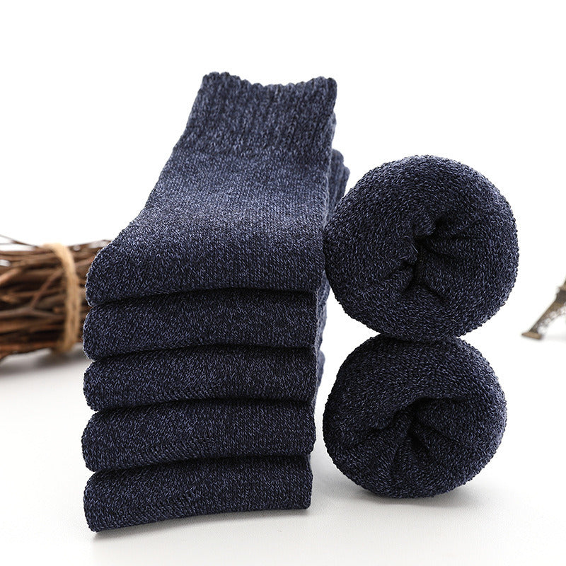 5 Pairs Thick Wool Socks, Men