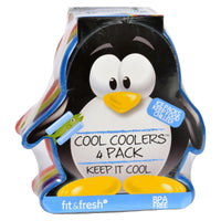 Thumbnail for Fit And Fresh Ice Packs - Cool Coolers - Multicolored Penguin - 4 Count