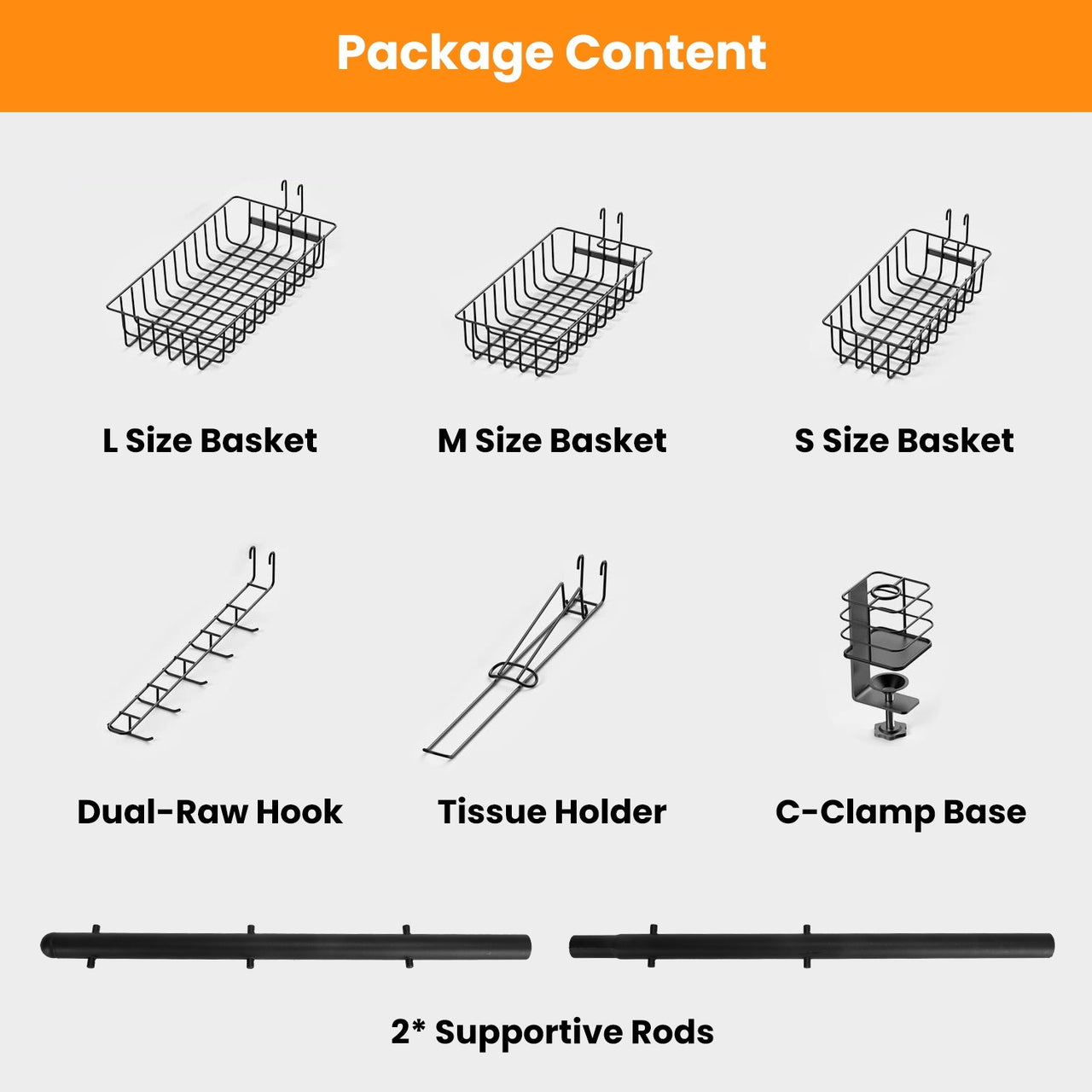 Griddle Caddy With Paper Towel Holder, Hook Baskets, Accessories