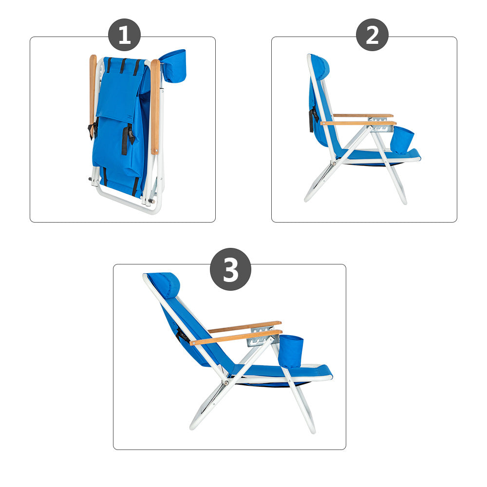 Backpack Beach Chair Blue