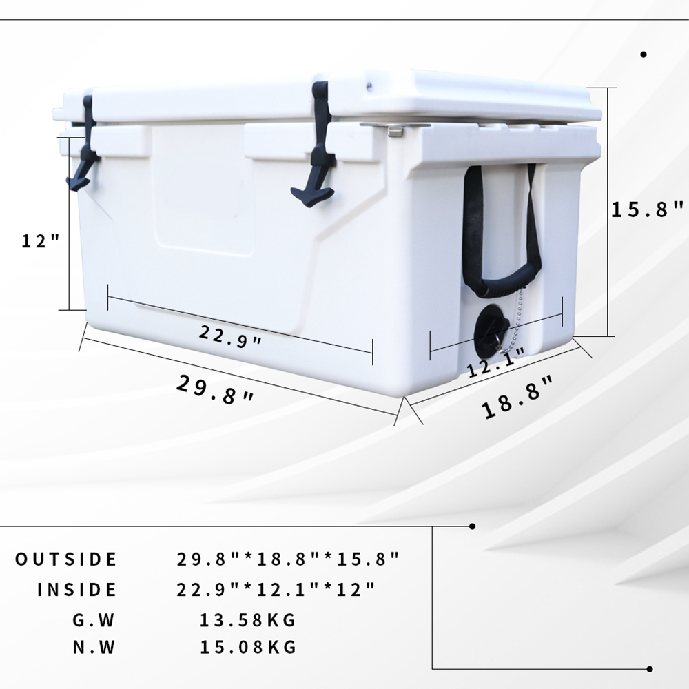 White Heavy Duty Cooler 65QT