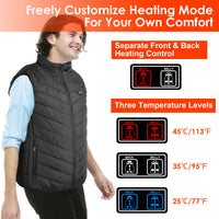 Thumbnail for Heated Vest Electric USB Jacket Men/Women with 3 Temperature Levels