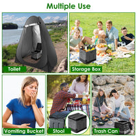 Thumbnail for Portable Travel Potty with Carry Bag- Foldable Emergency Toilet with Lid, Trash Bags