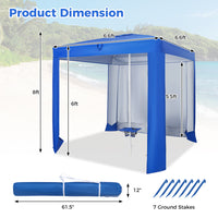 Thumbnail for Beach Canopy Cabana Tent with Detachable Sidewall and Folding Table