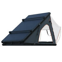 Thumbnail for Trustmade Luxurious Triangle Aluminium Black Hard Shell Grey Rooftop Tent for Camping