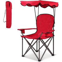 Thumbnail for Folding Beach Canopy Chair with Cup Holders