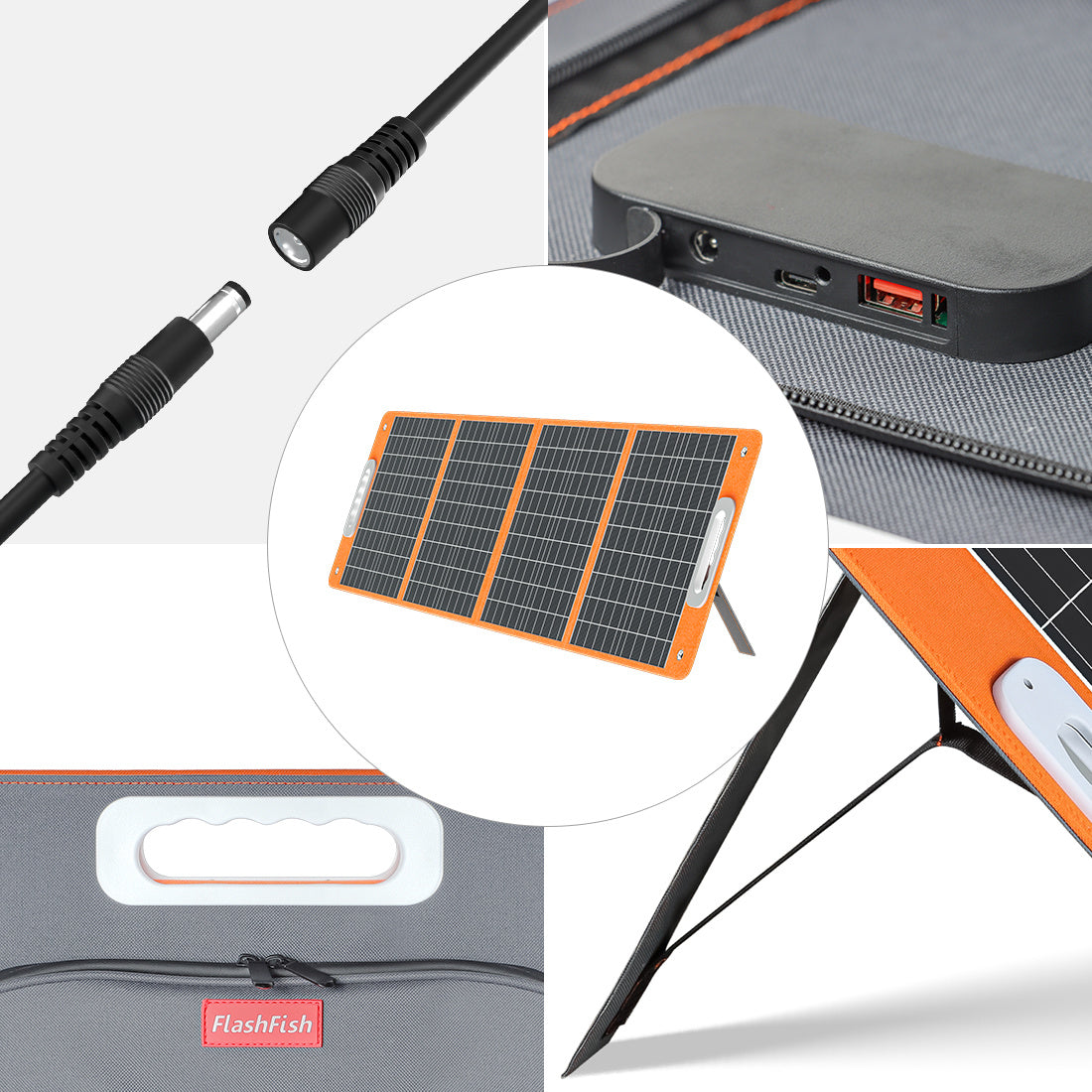 FLASHFISH Portable Power Station;  448Wh/140000mAh LiFePO4 Battery Pack;  UPS Solar Generator With 600W (Peak 1000W) AC Output;  100W USB-C