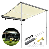 Thumbnail for 6.6x8.2FT/200x250cm LED Car Side Awning with LED