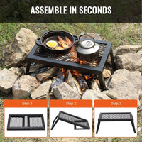 Thumbnail for Folding Campfire Grilling Rack for Outdoor Open Flame Cooking