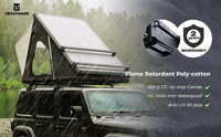 Thumbnail for Trustmade Luxurious Triangle Aluminium Black Hard Shell Grey Rooftop Tent for Camping