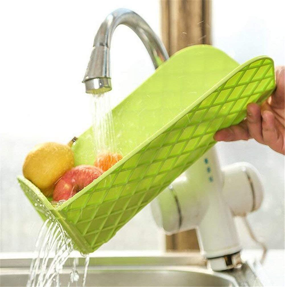 Foldable Chopping Board Rinse & Strainer - BPA-Free Plastic Multifunctional Cutting Board Mat