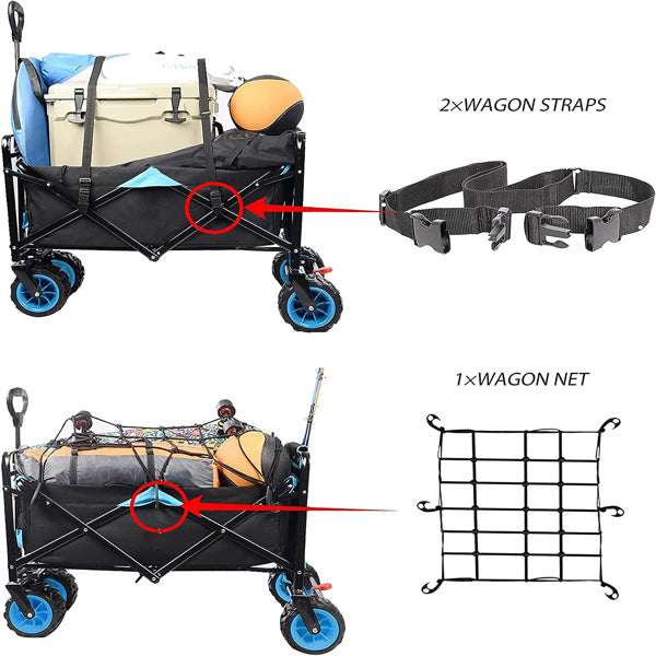 Collapsible Heavy Duty Folding Beach Cart