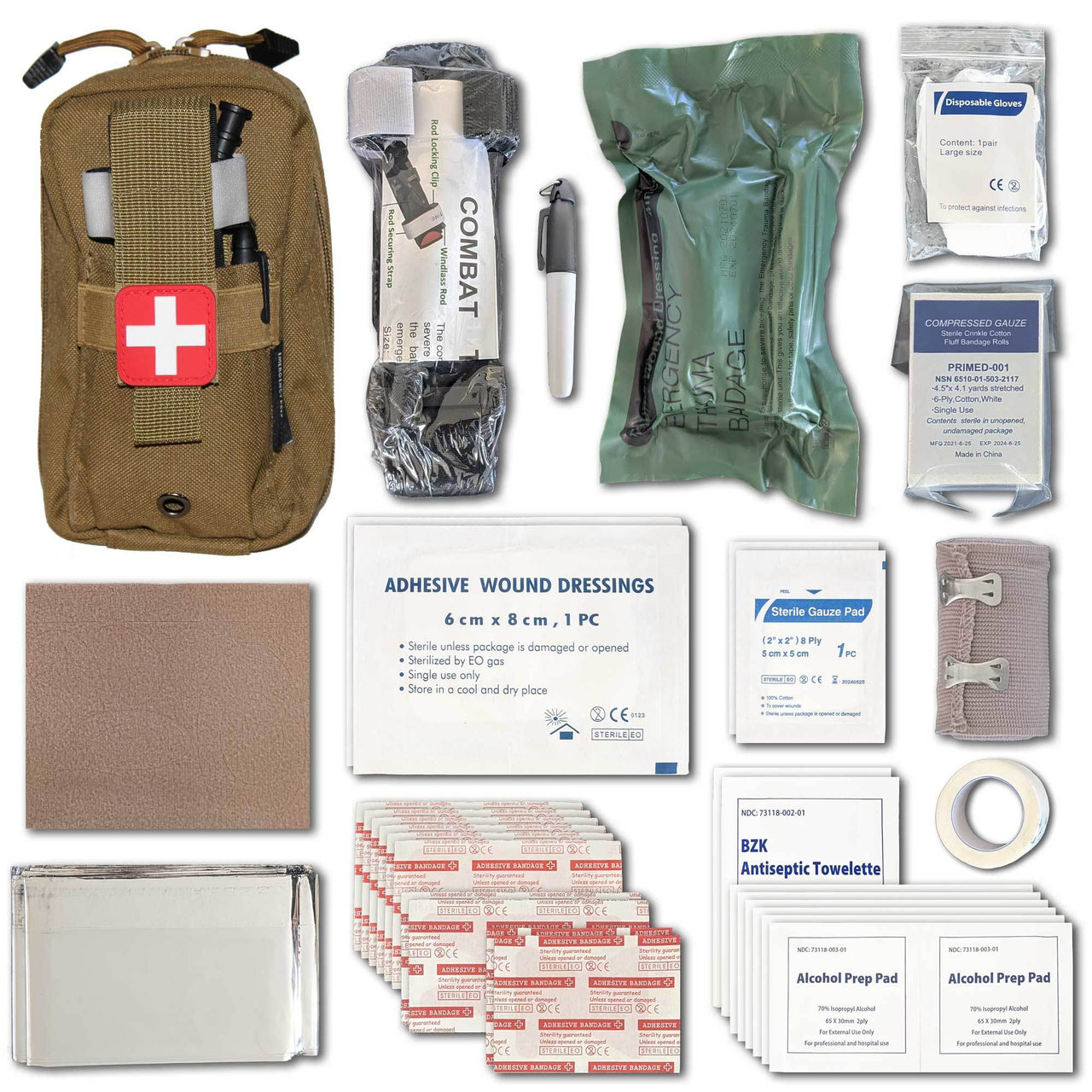 Field First Aid Kit (IFAK) | 44 Piece | Compact Personal First Aid Kit |