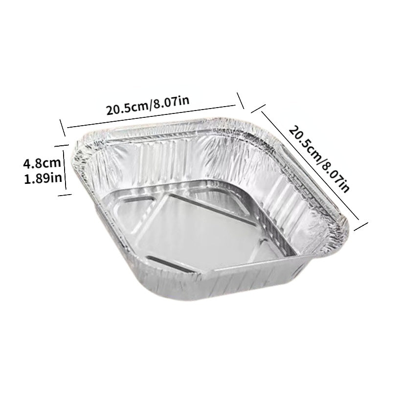 8"x8" Disposable Aluminum Foil Meal Prep Cookware Square Pans