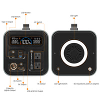 Thumbnail for GOFORT Portable Power Station;  550Wh (Peak 1200W) 110V AC Outlets;  120W 12V DC;  QC3.0&TypeC;  SOS Flashlight;  Backup Power Lithium Battery Pack