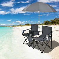 Thumbnail for Portable Folding Picnic Double Chair With Umbrella