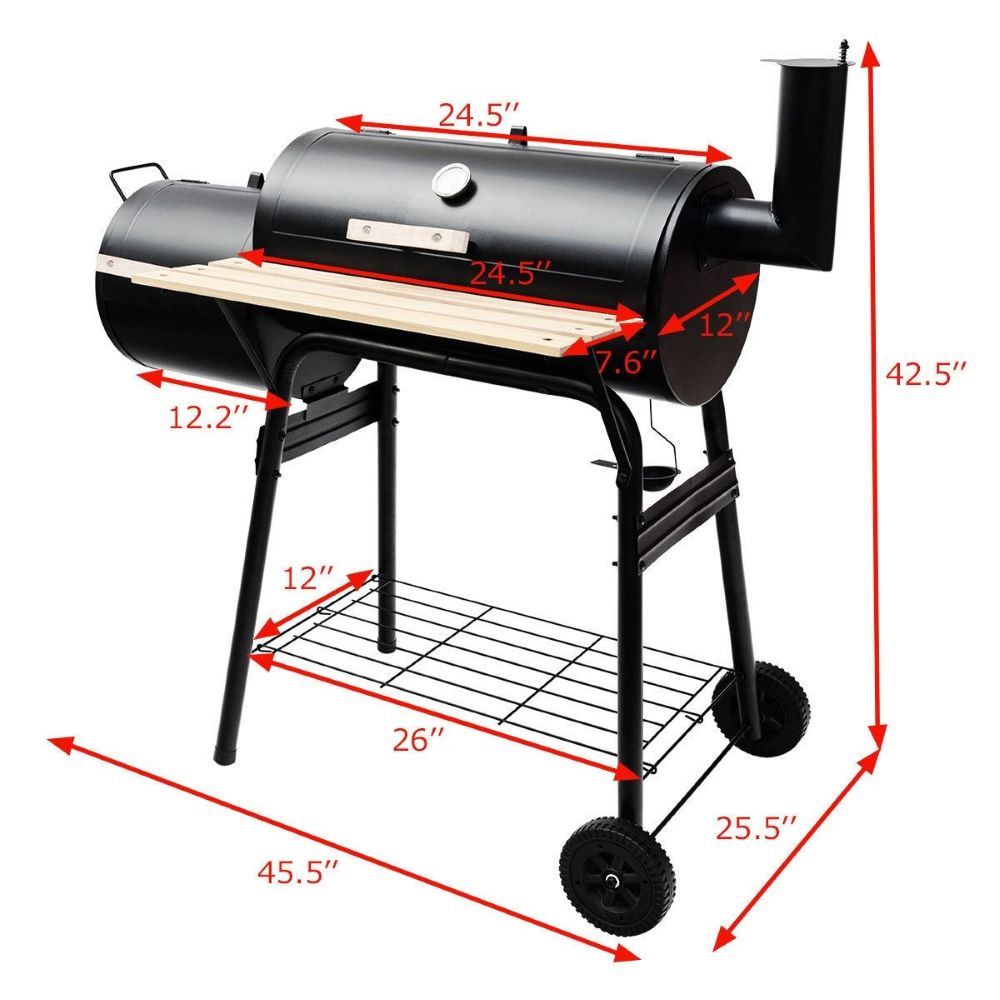 Charcoal Grill/Offset Smoker