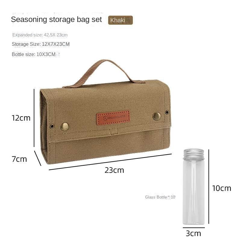 Portable Canvas Seasoning Bottle Storage Bag