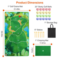 Thumbnail for Golf Game Chipping Mat, 20Pcs, Sticky Golf Balls