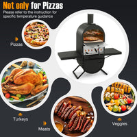 Thumbnail for Outdoor Pizza Oven with 600D Oxford Fabric Cover 12 Inch Pizza Stone and Cooking Grill