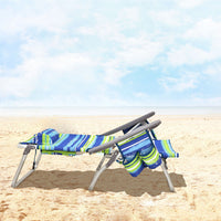 Thumbnail for 2 Pieces Folding Backpack Beach Chair with Pillow